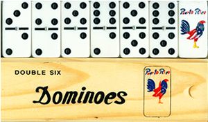 Puerto Rican Dominoes with the Puerto Rican Flag Puerto Rico